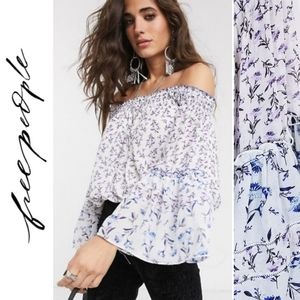 NWT Free People Rose Valley Printed Top